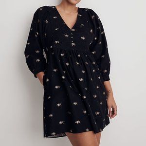 Madewell Corduroy Quilted-Bib Mini Dress in Blurred Ikat Size XXS